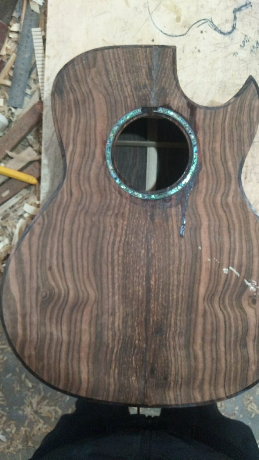 AAAA handmade all Solid ebony wood single cut guitar 14 frets imported wood armrest GA acoustic electric guitar