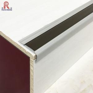Quality 450 Mcd Aluminium Stair Nosing Edge Trim 8.5mm Height Nonradioactive Nontoxic wholesale