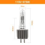 575W G9.5 Bi Pin Halogen Bulb Stage ETC 115V Silver