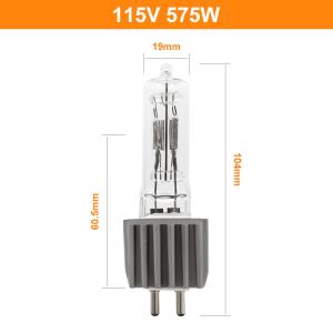 575W G9.5 Bi Pin Halogen Bulb Stage ETC 115V Silver