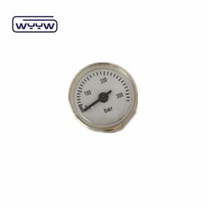Quality OEM China price of 28mm diameter 1/8&quot;bspp bourdon tube manometer PCP paintball brass pressure gauge 315 bar wholesale