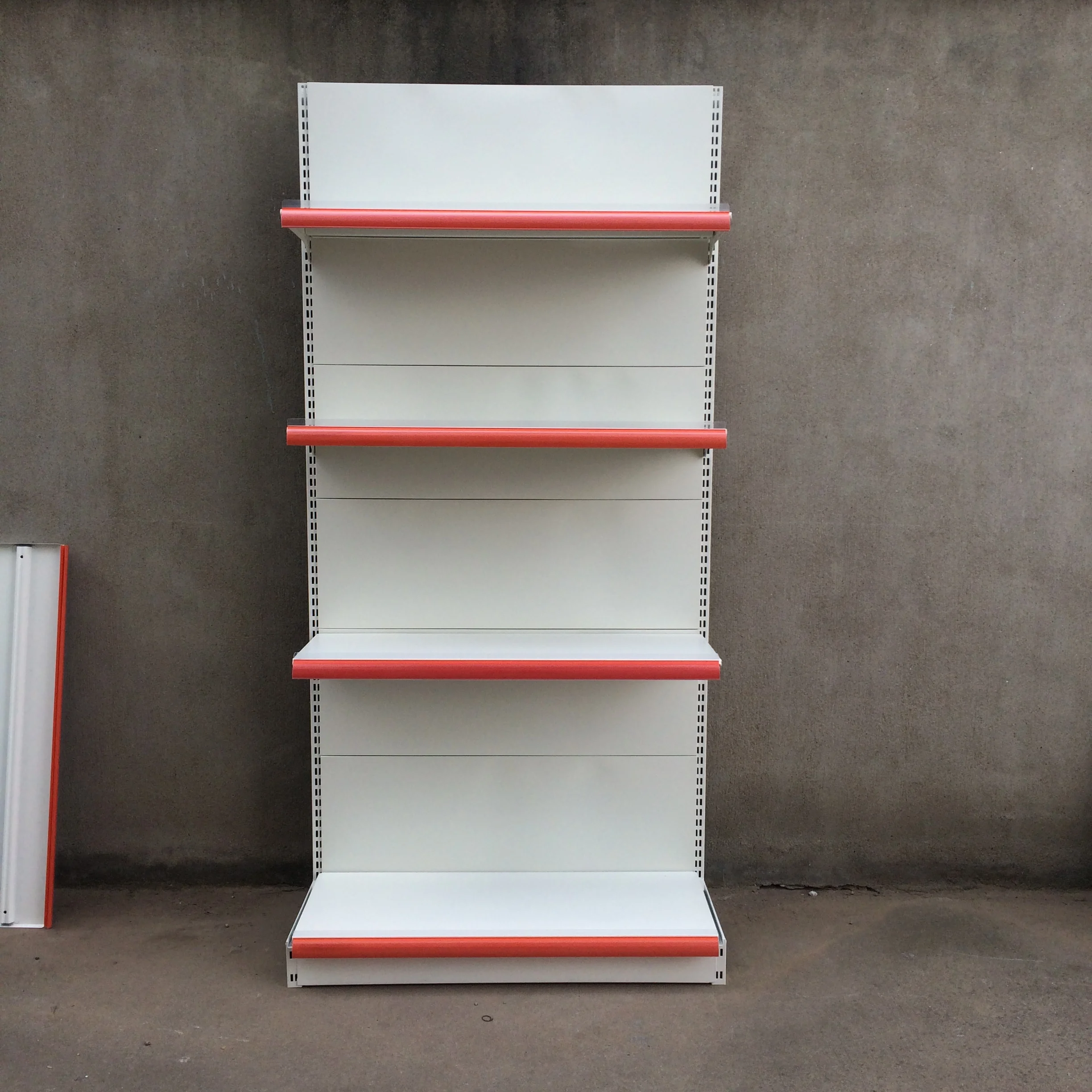 Factory customized color size metal mart display racks store shelf retail milk display rack