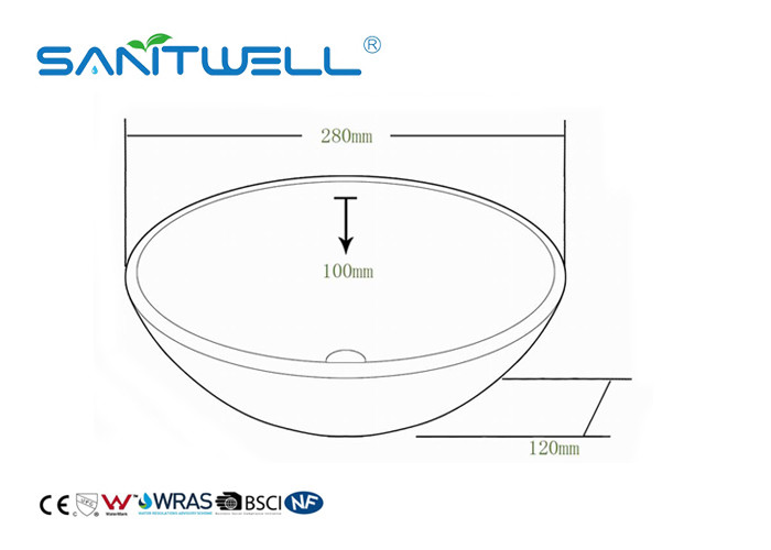 Round Shape Ceramic Art Basin Beautiful Design Hand Wash Art Basin For Bathroom