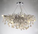 Silver Plated Branched Acrylic Chandeliers With Water Pearls