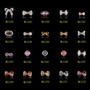 Quality Hot NEW Wholesale Alloy Jewelry 3D Nail Art Jewelry Nail rhinestones Sticker Supplier Number ML1153-1172 wholesale