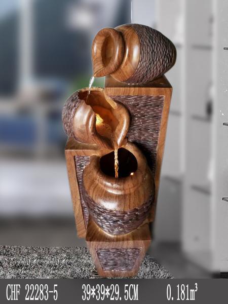 Warm Led Pots Polyresin Garden Water Fountain