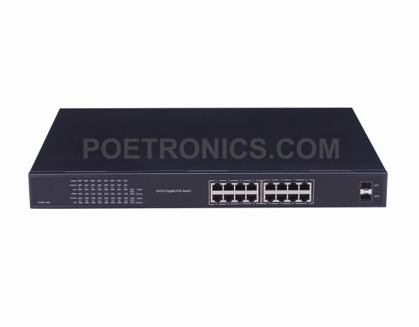 POE-S216G_16 Port IEEE802.3af/at Gigabit PoE Switch(250W Internal Power)