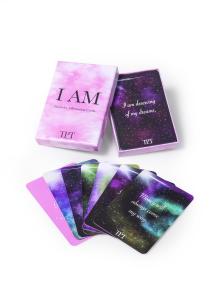 Quality 600gsm Rigid Cardboard Box Positivity Affirmation Tarot Flash Cards Packaging wholesale