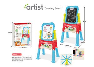 Quality Toddlers Arts And Crafts Toys Magnetic Drawing Boards W / Stand 2 Sides Painting wholesale