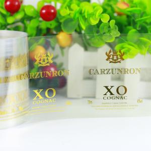 Quality Self Adhesive Transparent Clear Labels Gold Foil Logo Stickers Label wholesale