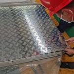 Mill Finish 3003 5052 Aluminum Diamond Plate 40 Brinell Hardness Customizable