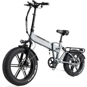 Quality 160Brake Fat Tire Electric Folding Bike , 10000mah Folding Electric Bike 20 wholesale