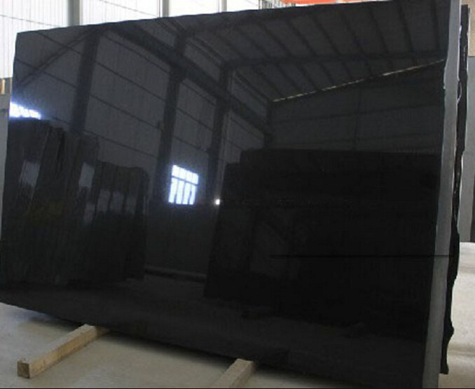 Pollished / Honed Mongolia Black Granite , Floor And Decor Granite Slabs