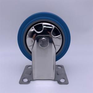 Quality Blue TPR Tread with Dust Cover Rigid Caster 3 inch wholesale