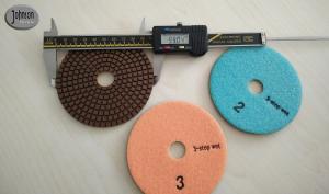 Quality 3 Steps 4 inch Wet Diamond Polishing Pad for Stone , Diamond Polishing Tools wholesale