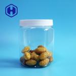 630ml Hexagonal Biscuit Plastic PET Jars Wide Mouth 87mm Diameter