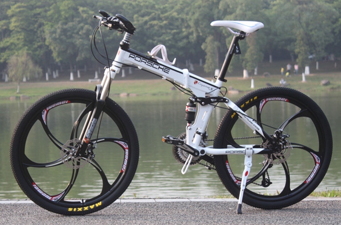 Fork Suspension 27 Speed Aluminum Folding Mountain Bike 26 Inch