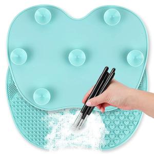 Quality FDA 22.5*17cm Silicone Brush Cleaning Mat With Suction Cups wholesale