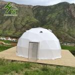Luxury Galvanized Steel Geodesic Dome Structure Family Camping Tent Fire