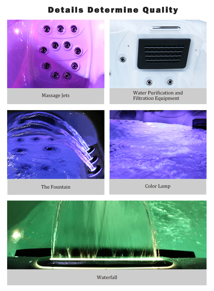 American Style Outdoor Air Jets Whirlpool Massage Relaxing Hot Tubs