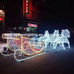 christmas horse lighted carriage