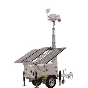 Quality OEM Mobile Solar Power Trailer Portable Surveillance Trailer With 6.5m Mast wholesale