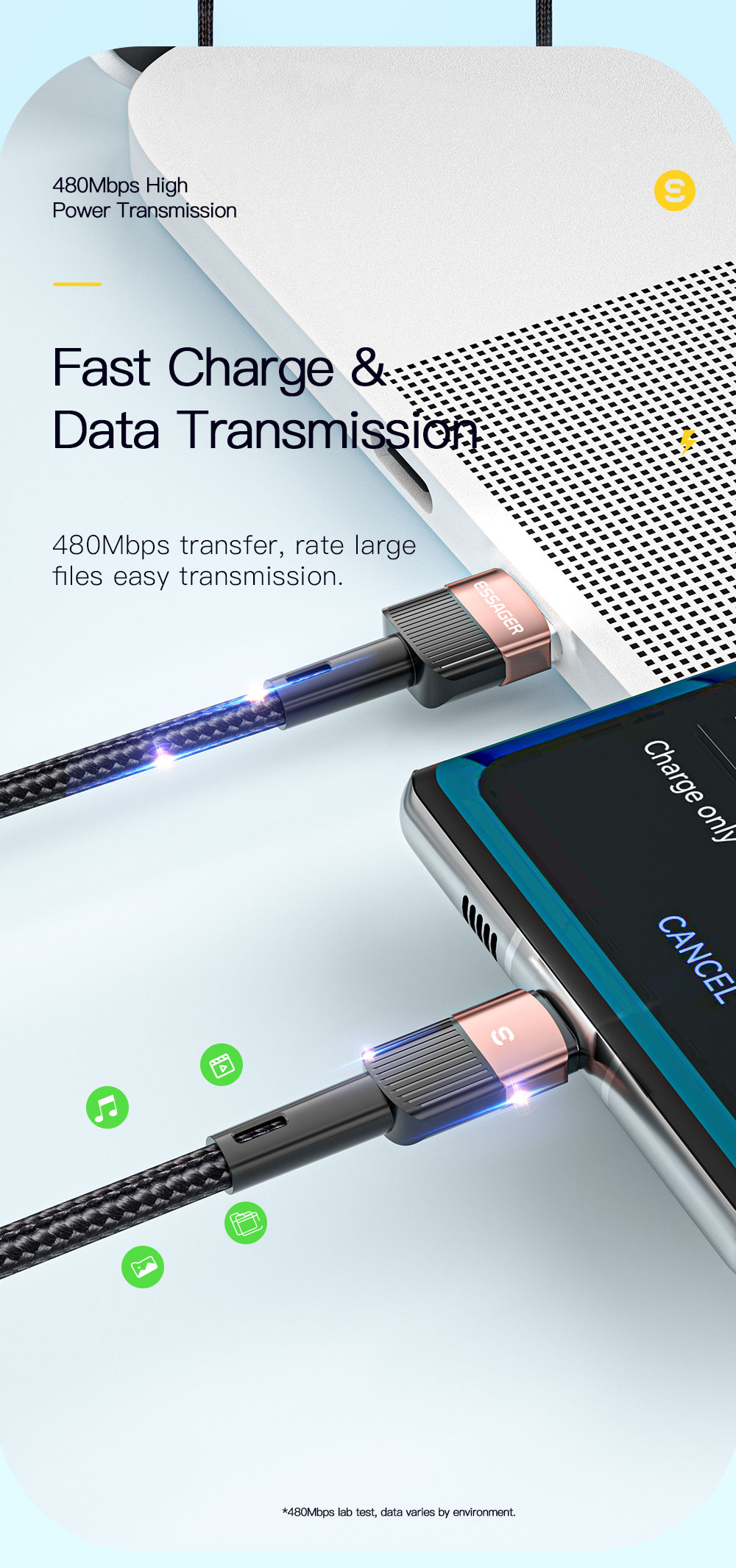 Fast Charging Type C USB Cable 6A USB C Data Cable 66W For Huawei P30 P40 Pro