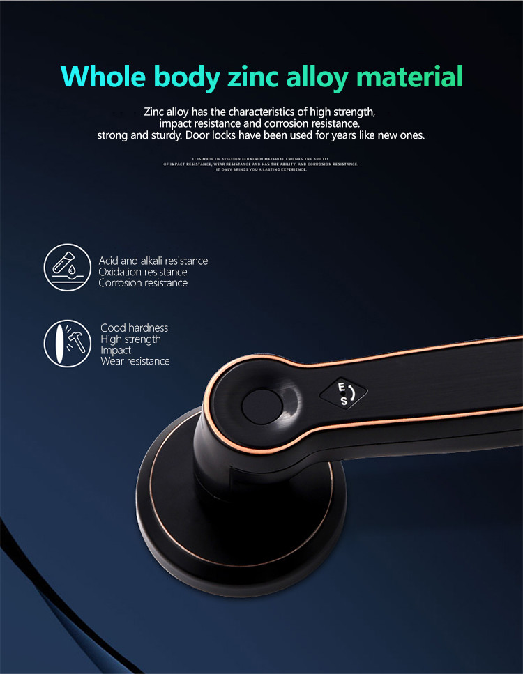 Customized Logo Electronic Door Lock Anti Peep Smart Cylinder Lock