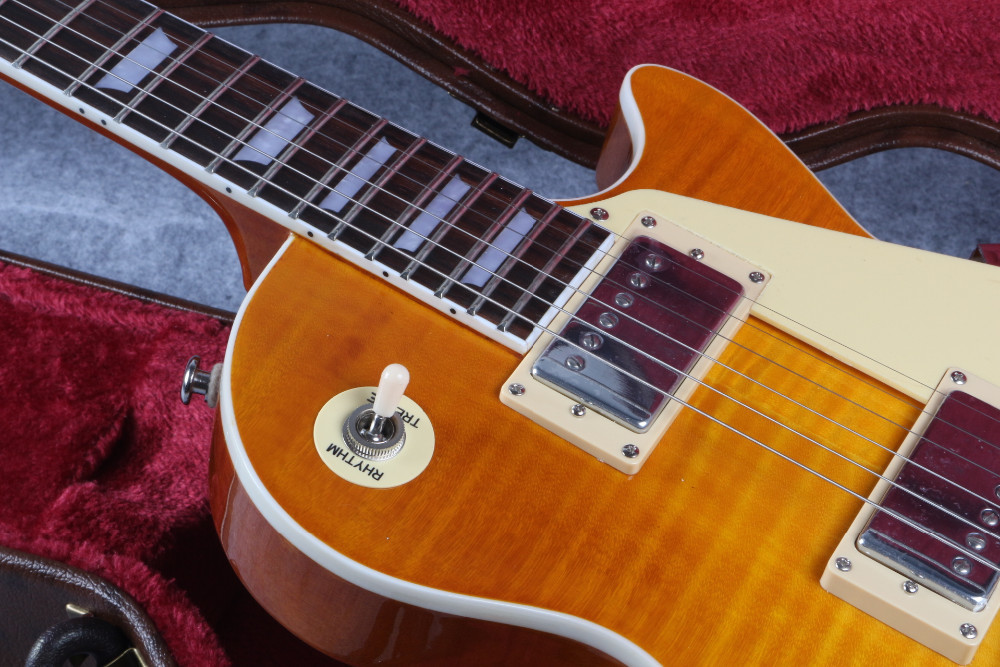 Les in stock 1959 R9 honey burst Paul LP style standard best tiger fire electric guitar,Musical InstrumentsFree shipping