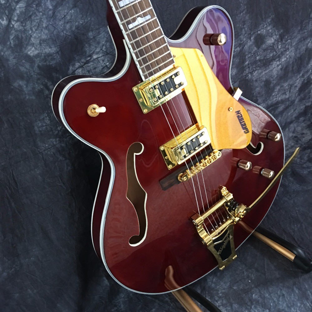 Semi Hollow Body Bigsby Gold Hardware Jazz ES 335 Electric Guitar
