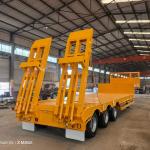 3 Axles 60 Tons Heavy Duty Low Bed Semi Trailer