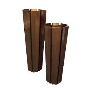 Quality Outdoor brass copper golden hexagonal flower pot &amp; planter wholesale