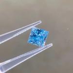 1.53 Ct Lab Grown Blue Diamonds Princess Cut Loose 10 Mohs