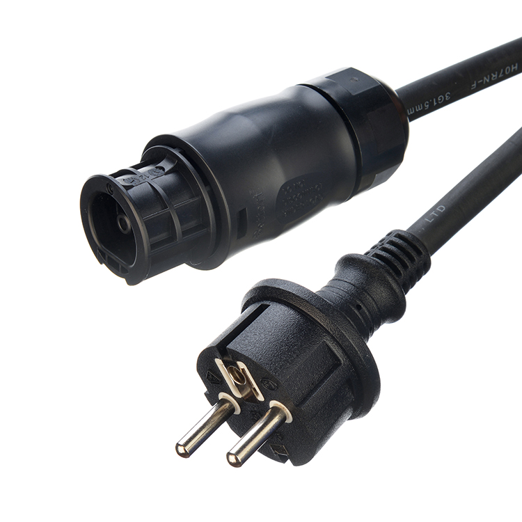 Oxygen Free Bared Stranded Copper Conductor Industrial Power Cord with Betteri Bc01 Schuko 5m Solar Extension Cable 16Pcs/Ctn