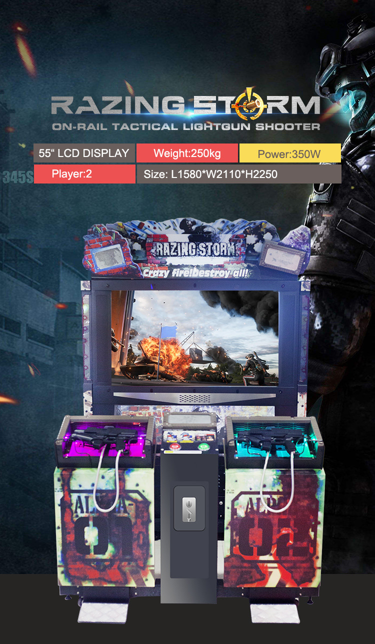 2 People Upright Arcade Machine , 300 Watt Large Multi Game Arcade Machine