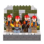MOC character career model construction worker mini figures building blocks