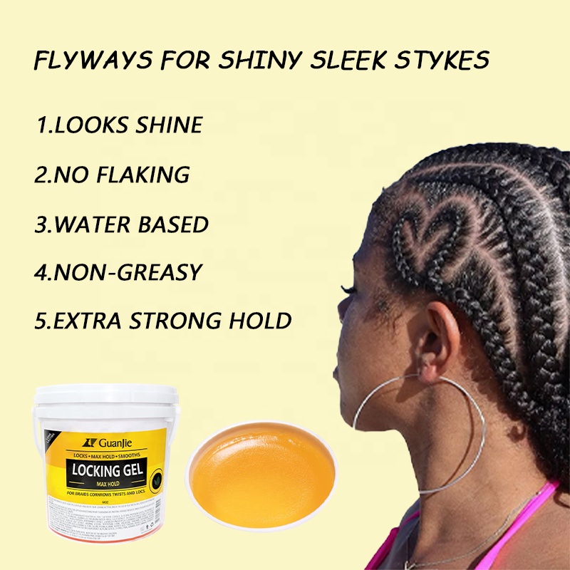 Extreme Hold High Shine Edge Control Gel for Braids Twist Locs 64oz Smooth and Locks