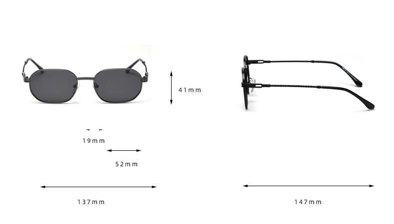 Frameless Girls Metal Frame Women Polarized Fashion Sunglasses 137MM