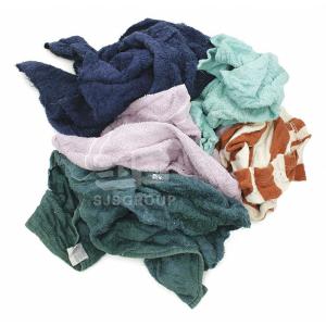 Quality Super Absorption Mixed color Industrial Cleaning cotton rags Cut Reused Towels Rags Terry Cloth Wiping Rags wholesale