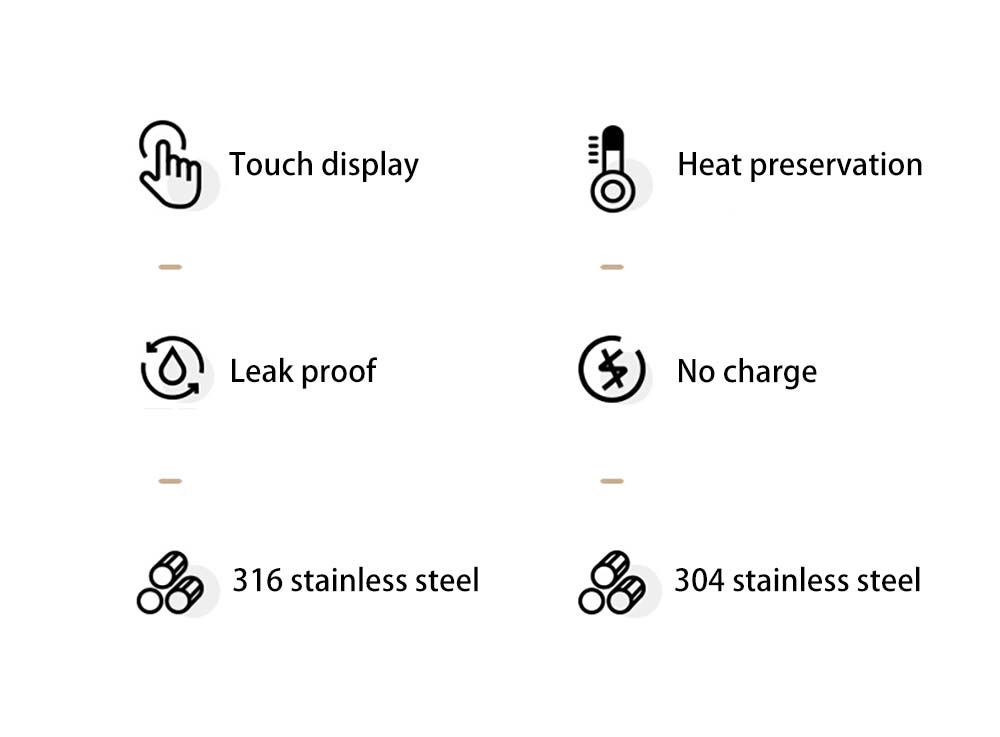 500ml Vacuum Insulated Stainless Steel Travel Mug Led Temperature Display Thermos Flask Smart Water Bottle