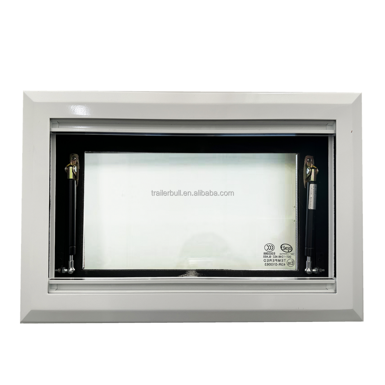 Natural Color/Grey Window Frame for Customizable Tempered Glass Expedition RV Windows