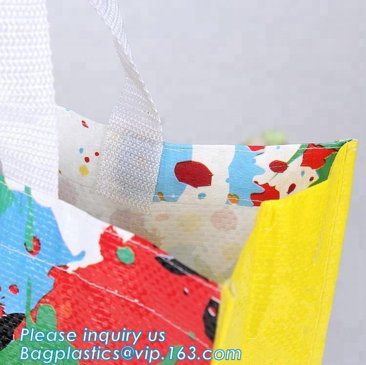 Fashion WaterProof PP Woven Laminated Handle Shopping Bag,fashion laminated reusable pp woven big shopping woven bag