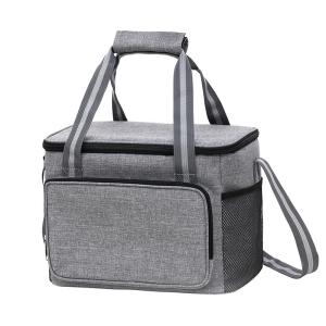 Quality Thermal Cooler Insulation Bags For Picnic 15L Big Capacity Grey wholesale
