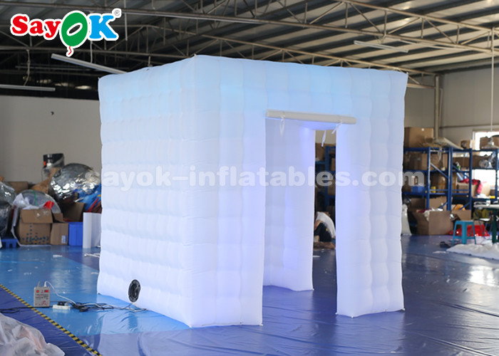 Inflatable Party Tent 2 Doors Inflatable Photo Booth White Durable Oxford For Wedding Party Rental