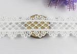 Scalloped Water Soluble Lace Trim By The Yard , White Scalloped Edge Lace Ribbon