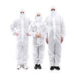 Hospital Non Woven Cleanroom Working Uniform With Hood