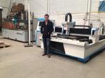 Metal sheet processing fiber CNC Laser Cutting Equipment 800W with dual drive