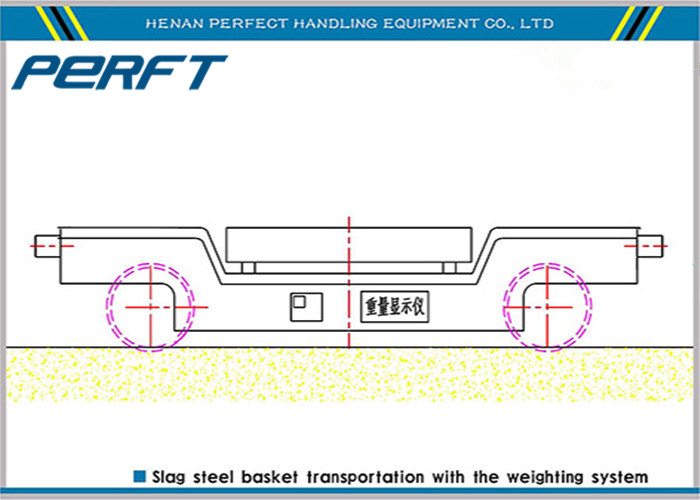 High temperature resistance molten steel ladle rail transfer cart for steel and iron factory 