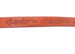 20mm Flower Embossing Buckle Leather Waist Belt For Women