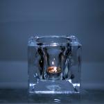 Hot sales customized clear crystal glass Candle Holder